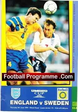 England v Sweden 1995 – Tournament at Leeds + Special Extras