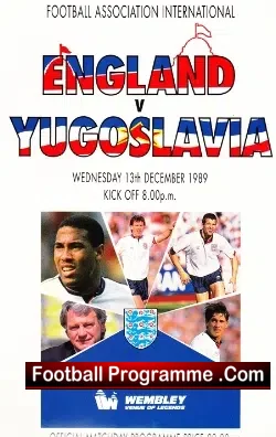 England v Yugoslavia 1989