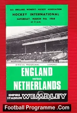 England Womens Hockey v Holland 1968 – at Wembley