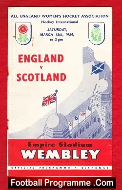 England Womens Hockey v Scotland 1954 – at Wembley
