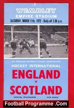 England Womens Hockey v Scotland 1972 – at Wembley