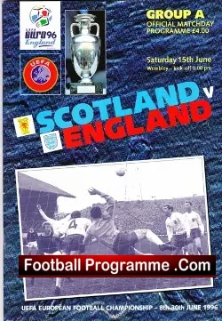 Euro 96 England v Scotland 1996 - football programme