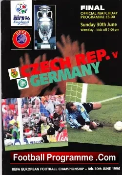 Euro 96 Germany v Czech Republic 1996 - Euro 96 Final - football programme