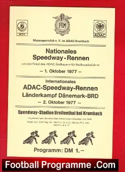 Germany Speedway v Denmark 1977 – Rennen