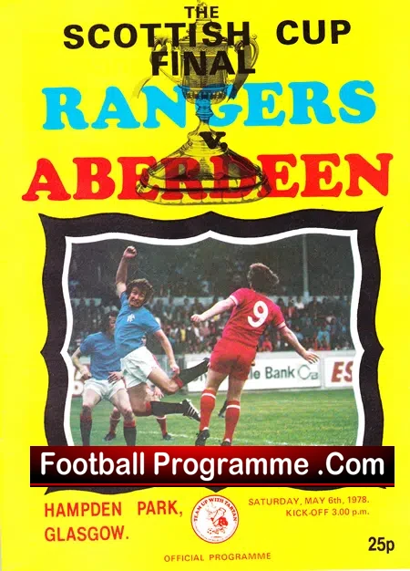 Glasgow Rangers v Aberdeen 1978 – Scotland Cup Final
