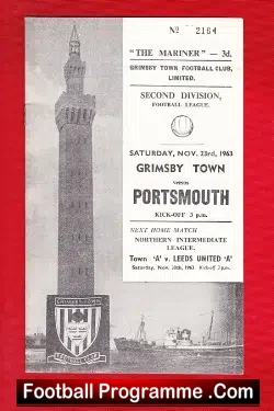Grimsby Town v Portsmouth 1963 - football programme