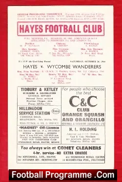 Hayes v Wycombe Wanderers 1964