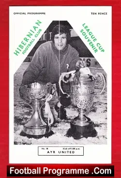 Hibernian Hibs v Ayr United 1972 – League Cup Souvenir