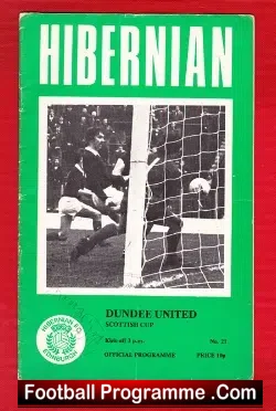 Hibernian Hibs v Dundee United 1976 - Autographed - football programme