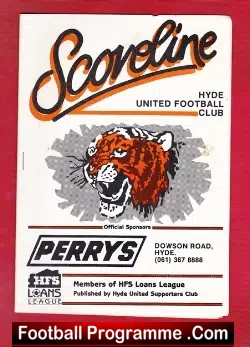 Hyde United v Frickley Athletic 1989 - football programme