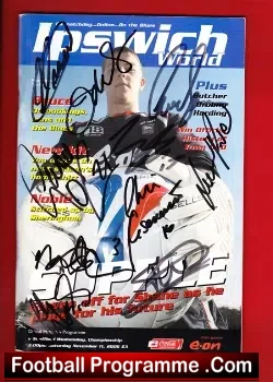 Ipswich Town v Sheffield Wednesday 2006 - Multi Autographed - football programme