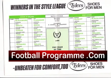 Ireland Football League v League of Ireland 1981 – at Tolka