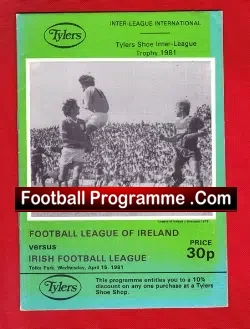 Ireland Football League v League of Ireland 1981 – at Tolka
