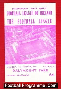 Ireland Football League v League of Ireland 1960 Dalymount Park