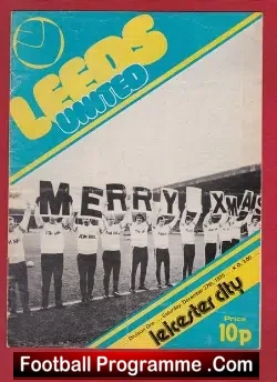 Leeds United v Leicester City 1975 - football programme