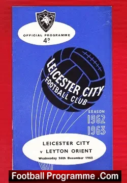 Leicester City v Leyton Orient 1962 - football programme