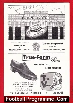 Luton Town v Newcastle United 1955