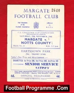 Margate v Notts County 1961 – FA Cup