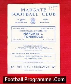 Margate v Tonbridge 1964