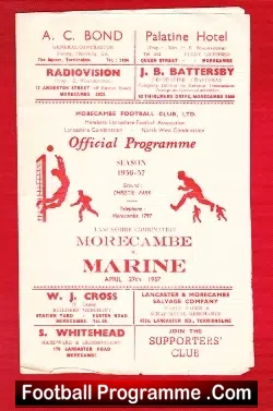 Morecambe v Marine Athletic 1957 – Lancashire Combination Match