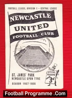 Newcastle United v Blackpool 1957