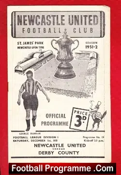 Newcastle United v Derby County 1951