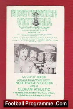Northwich Victoria v Oldham Athletic 1977