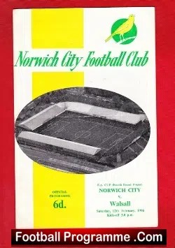 Norwich City v Walsall 1966