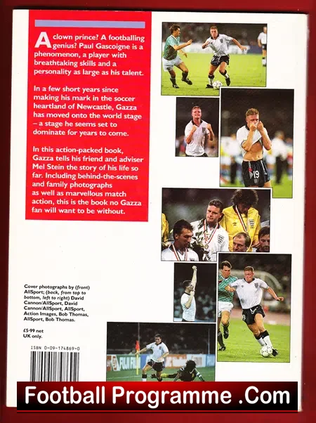 Paul Gascoigne - Gazza Football Book My Life In Pictures Signed