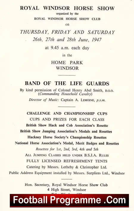 Royal Windsor Horse Show 1947