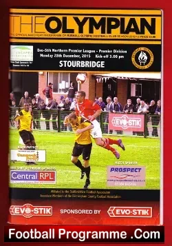 Rushall Olympic v Stourbridge 2015 – Multi Autographed Signed