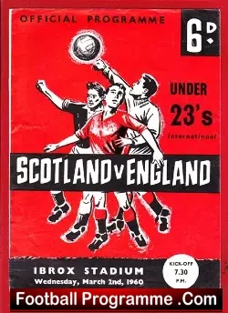 Scotland v England 1960 U23 International at Ibrox Denis Law Charlton