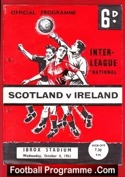 Scotland v Ireland 1961 - at Ibox Glasgow - football programme