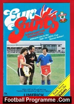 Southampton v Limerick 1981 – UEFA