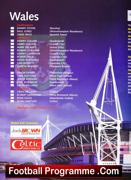 Wales v Austria 2005 – Plus Newspaper Article