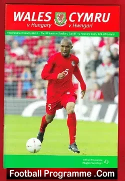 Wales v Hungary 2005 - football programme