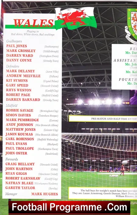 Wales v Korea 2003 – Plus Newspaper Article