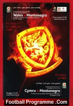 Wales v Montenegro 2011 - football programme