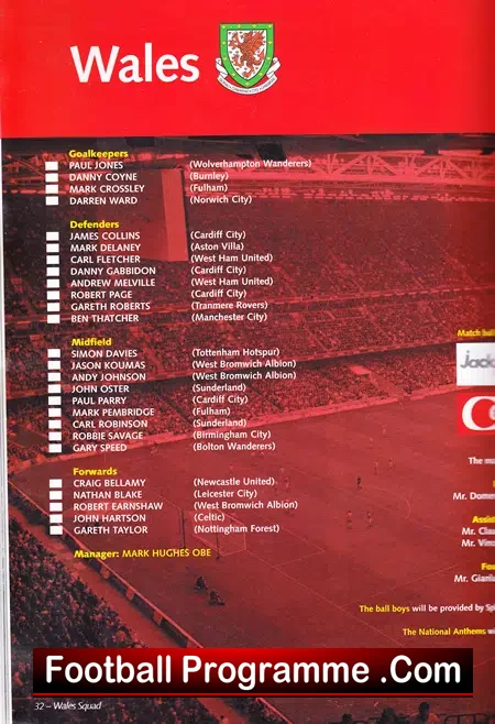 Wales v Northern Ireland 2004
