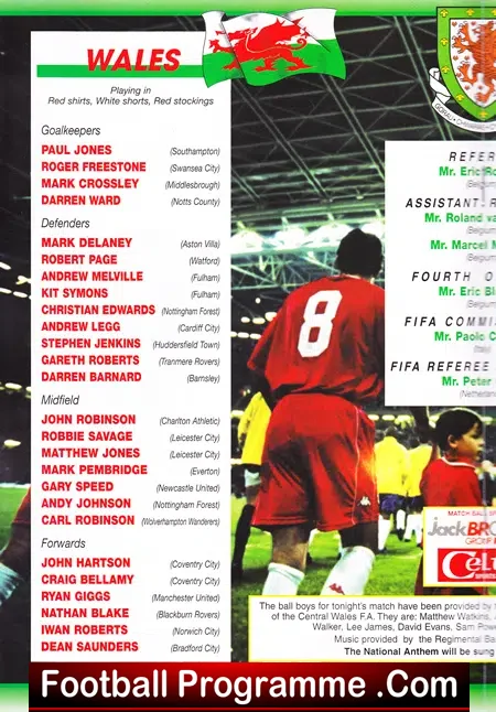 Wales v Ukraine 2001 – Plus Newspaper Article