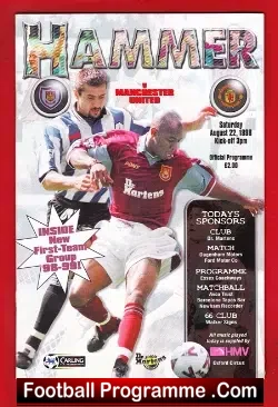 West Ham United v Manchester United 1998 - Treble Season 98/99