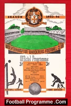 Wolves Wolverhampton v Charlton Athletic 1954 - League Champions - football programme