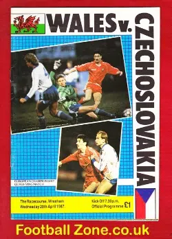 Wales v Czechoslovakia 1987