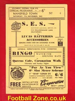 Southport v Mansfield Town 1962