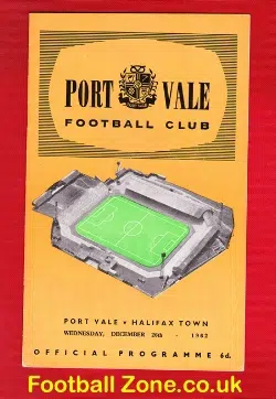 Port Vale v Halifax Town 1962 – Postponed Match