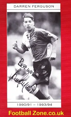 Manchester United Darren Ferguson Autograph - Fergies Son 1990s