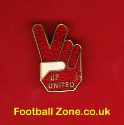 Manchester United Football Badge UP UNITED Coffer 1970s