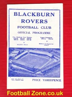 Blackburn Rovers v Leicester City 1954