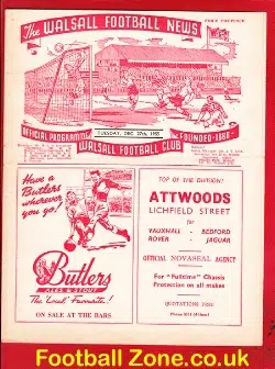 Walsall v Shrewsbury Town 1955