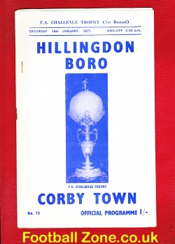Hillingdon Borough v Corby Town 1971 – FA Trophy Cup